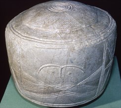 The Folkton Drums, found in East Yorkshire, England, Late Neolithic period, 2600-2000 BC. Artist: Unknown