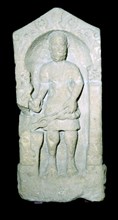 Roman tombstone of a Smith, pictured with his tools. Artist: Unknown