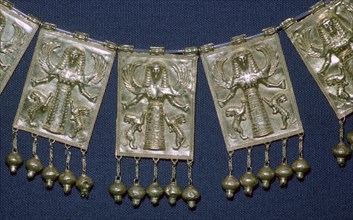 Greek gold pectoral plaques with Artemis, 7th century BC. Artist: Unknown
