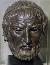 The Arundel Head - bronze head possibly of the Greek tragedian Sophocles. Artist: Unknown