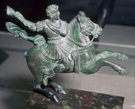 Roman statuette of Alexander the Great on horseback. Artist: Unknown