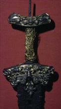Viking sword with silver and gold hilt, 8th-11th century. Artist: Unknown