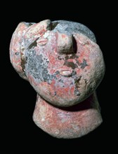 Copper age pottery head. Artist: Unknown