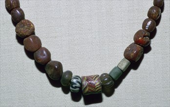 Anglo-Saxon glass necklace, 5th century. Artist: Unknown