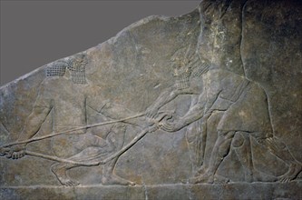 Stone panel from the North Palace of Ashurbanipal, Nineveh, northern Iraq, Neo-Assyrian, c645 BC. Artist: Unknown