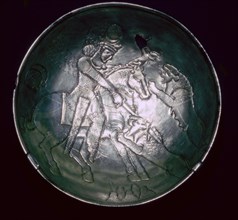 Silver plate, Sasanian, c5th-c7th century. Artist: Unknown
