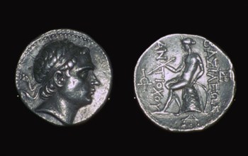 Silver four drachms of King Antiochus III. Artist: Unknown