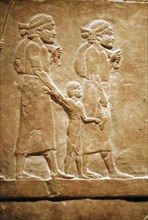 Assyrian relief of refugees. Artist: Unknown