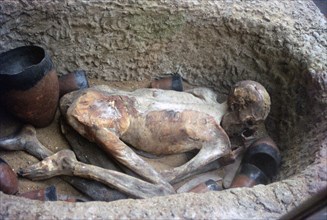 Early Egyptian burial known as 'Ginger'. Artist: Unknown