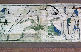 Detail of the papyrus of Temnieu, showing the cosmos. Artist: Unknown