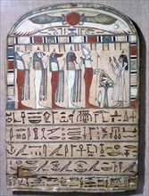 Egyptian funerary slab of Meresimen. Artist: Unknown