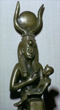 Egyptian statuette of Iris and Horus, 7th century BC Artist: Unknown