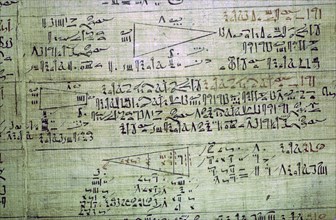 Rhind Mathematical Papyrus, from Thebes, Egypt, c1550 BC. Artist: Unknown
