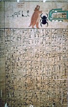 Egyptian hieroglyphs from a Book of the Dead. Artist: Unknown