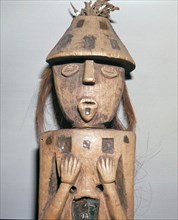 Native American carved wooden figure. Artist: Unknown
