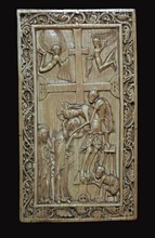 Ivory carving of the deposition from the cross. Artist: Unknown