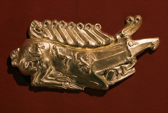 Scythian gold stag plaque, 4th century BC Artist: Unknown