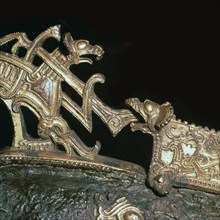 Detail of a Viking neck-yoke for a pair of horses, 10th century Artist: Unknown