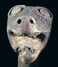 The Academician's' animal head-post from the Oseburg ship burial. Artist: Unknown
