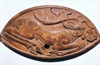 Scythian wooden facing of a saddle-arch, 5th century BC. Artist: Unknown