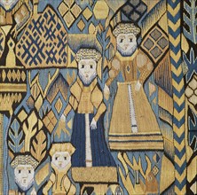 Detail of a tapestry showing Bathsheba and David, 17th century. Artist: Unknown