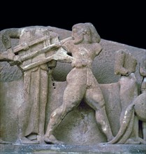 Sculpture from the pediment of the Siphnian treasury, 6th century BC. Artist: Unknown