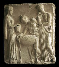 Attic relief of Medea and the daughters of Pelion, 5th century BC. Artist: Unknown