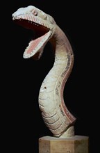 Greek polychrome head of a serpent, c.6th century BC. Artist: Unknown