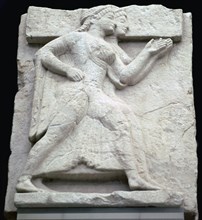 Greek metope of Artemis and Apollo. Artist: Unknown