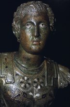 Copper alloy statuette of Nero in the guise of Alexander the Great, Roman Britain, 1st century AD. Artist: Unknown