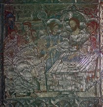 Detail of the Last Supper of Salonika embroidered on vestments, 14th century. Artist: Unknown
