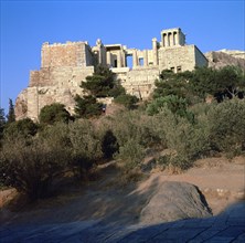 View of the Acropolis of Athens from the southwest, 5th century BC. Artist: Unknown