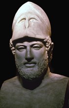 Marble bust of the Athenian statesman Pericles, 5th century BC. Artist: Unknown