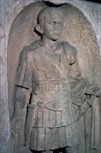Roman tombstone of Marcus Favonius Facilis, 1st century BC. Artist: Unknown