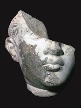 Fragment of a marble head of a youth, 1st century. Artist: Unknown
