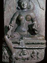 Depiction of the Jain mother-goddess Ambika, 11th century. Artist: Unknown