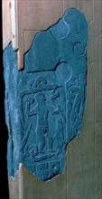Viking Thorwald's cross-slab from Andreas Church on the Isle of Man, 10th century. Artist: Unknown