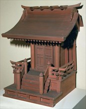 Wooden model of the main Shinto shrine at Ise. Artist: Unknown