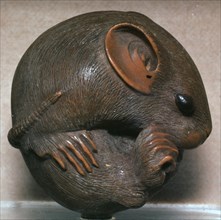 Japanese Netsuke of a rat, 19th century. Artist: Unknown