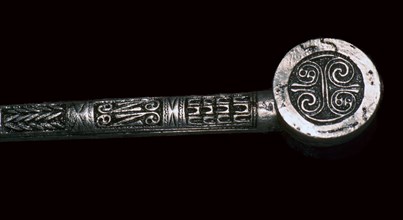 Pictish or Irish disc-headed pin, 6th century. Artist: Unknown