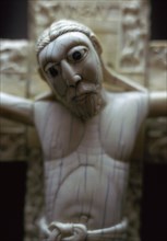 Detail of an ivory crucifix. Artist: Unknown
