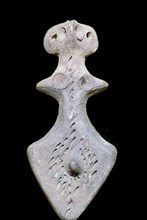 Indian terracotta bisexual figure, 3rd century BC. Artist: Unknown