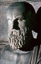 Roman portrait bust of the Greek dramatist Aeschylus, 6th century BC. Artist: Unknown