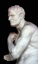 Roman Hellenistic-style sculpture of a boxer. Artist: Unknown