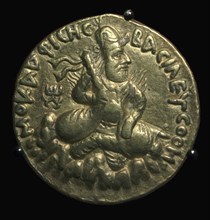 Gold coin of the Kushan emperor Vima Kadphises, 1st century. Artist: Unknown