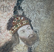 Mosaic of the Byzantine Emperor Isaac Commenus, 14th century. Artist: Unknown
