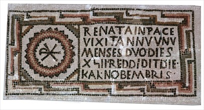 Early Christian mosaic, 4th century. Artist: Unknown