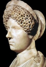 Marble head of Julia, wife of Tiberius Caesar, 1st century BC. Artist: Unknown