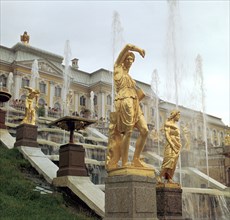 Petrodovorets Palace near St Petersburg, 19th century. Artist: Unknown