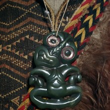 Protective Maori Tiki amulet, 19th century. Artist: Unknown